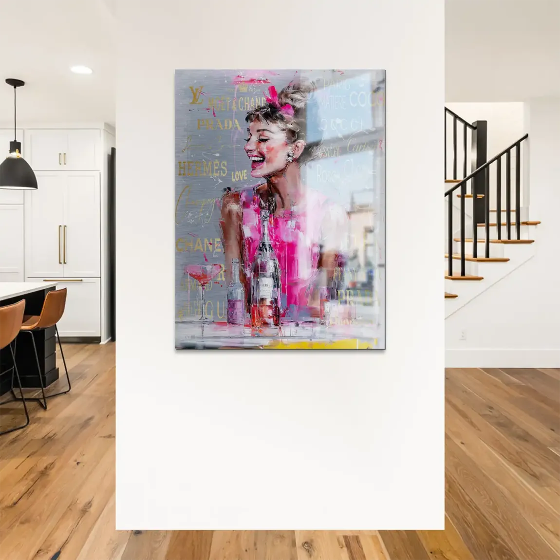 Audrey Pop Couture Alu Gebürstet Bild