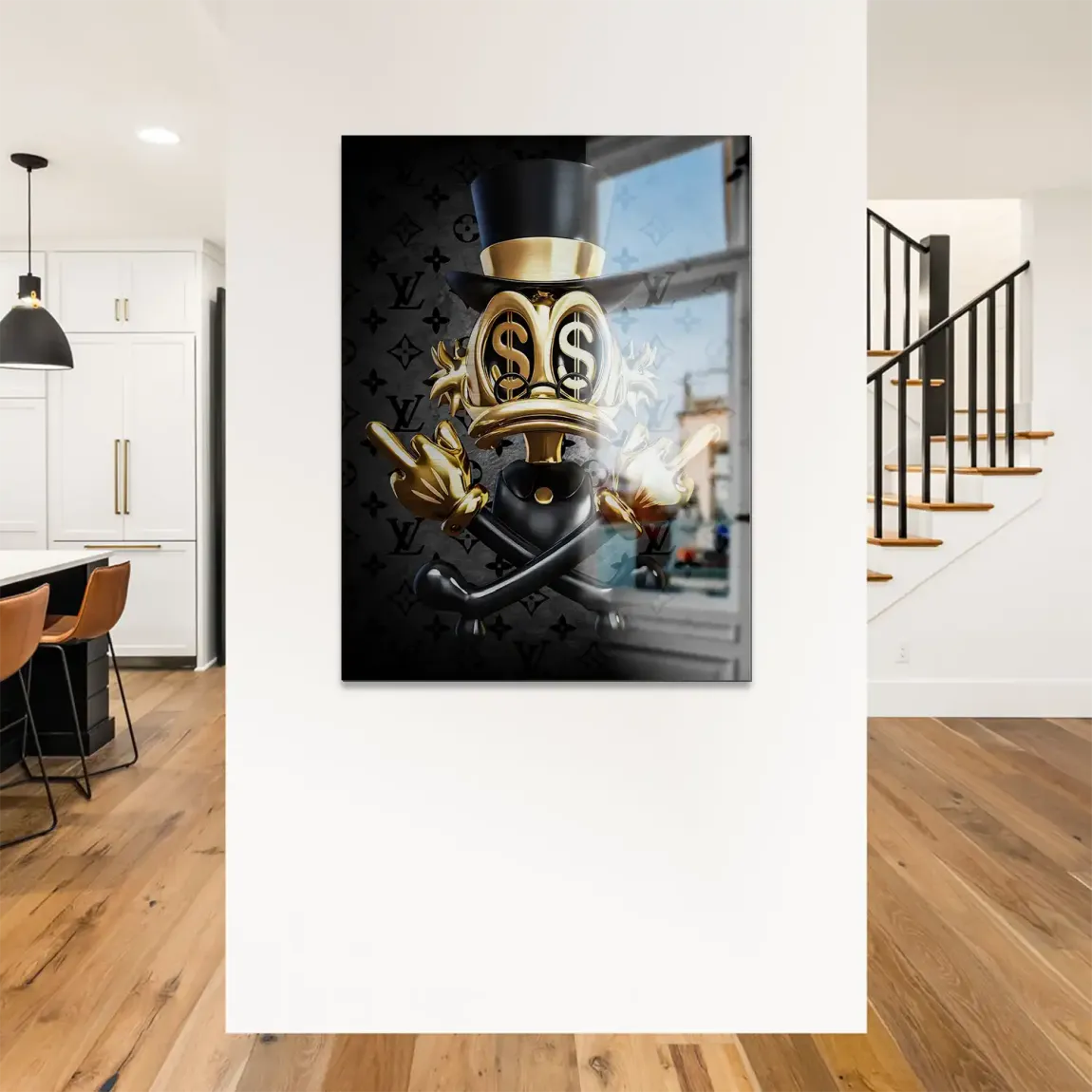 Money Skull Duck Alu Gebürstet Bild