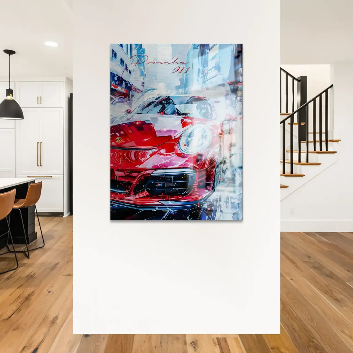 Red Pulse 911 Porsche Alu Gebürstet Bild