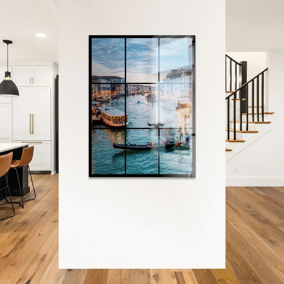 Lichter von Venedig Alu Gebürstet Bild