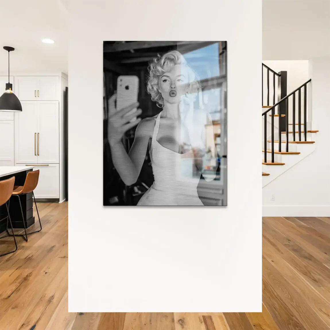 Marilyn Monroe Selfie Alu Gebürstet Bild