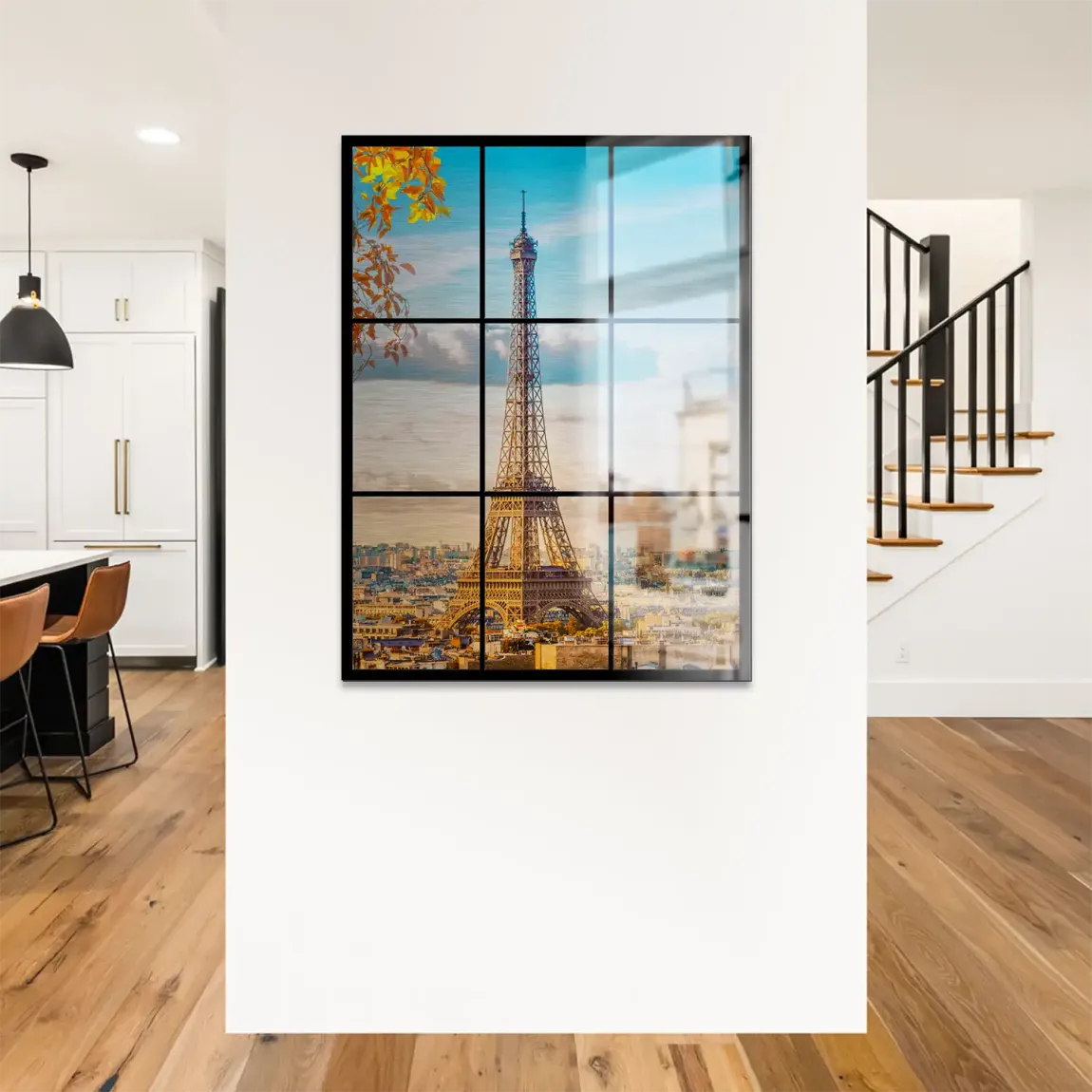 Morning Glow Paris Alu Gebürstet Bild