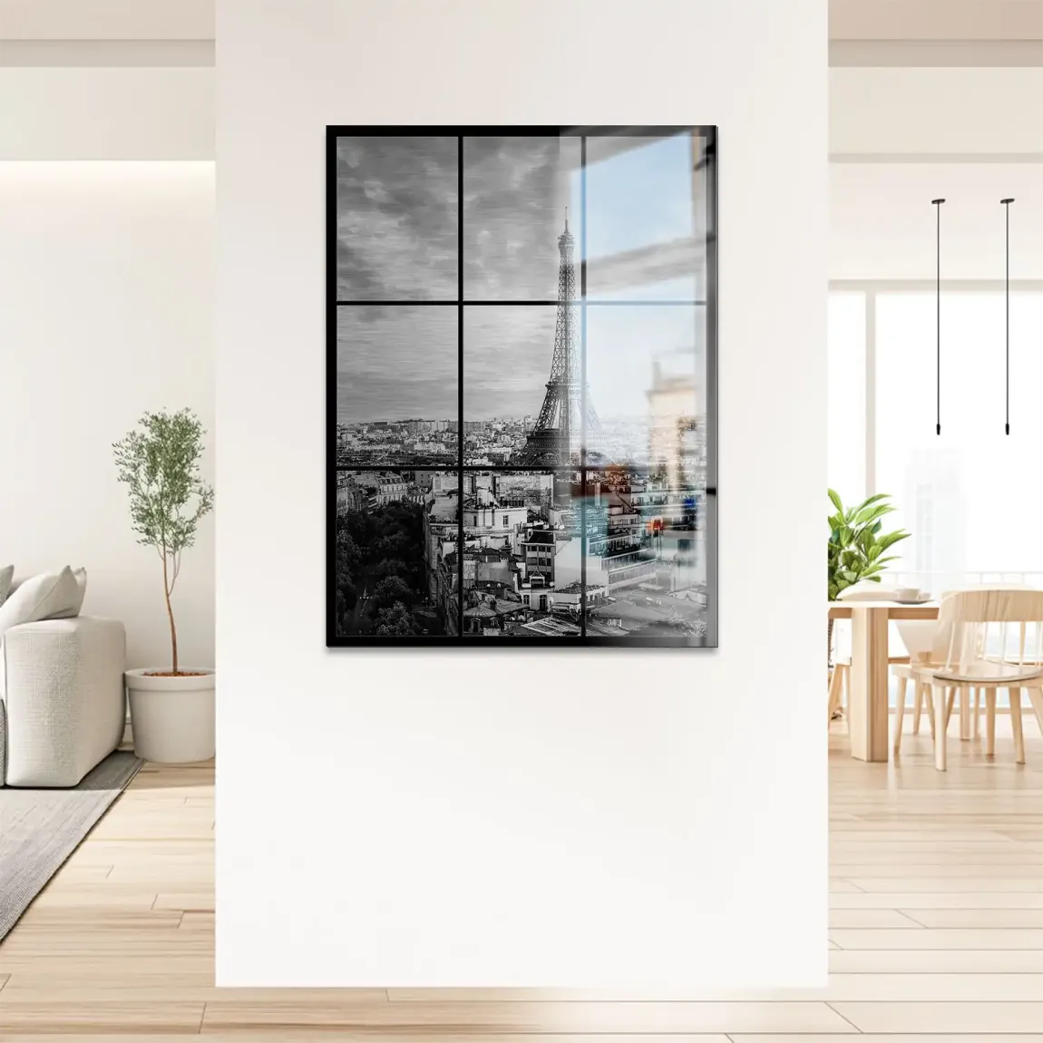 Eiffelturm über Paris Alu Gebürstet Bild