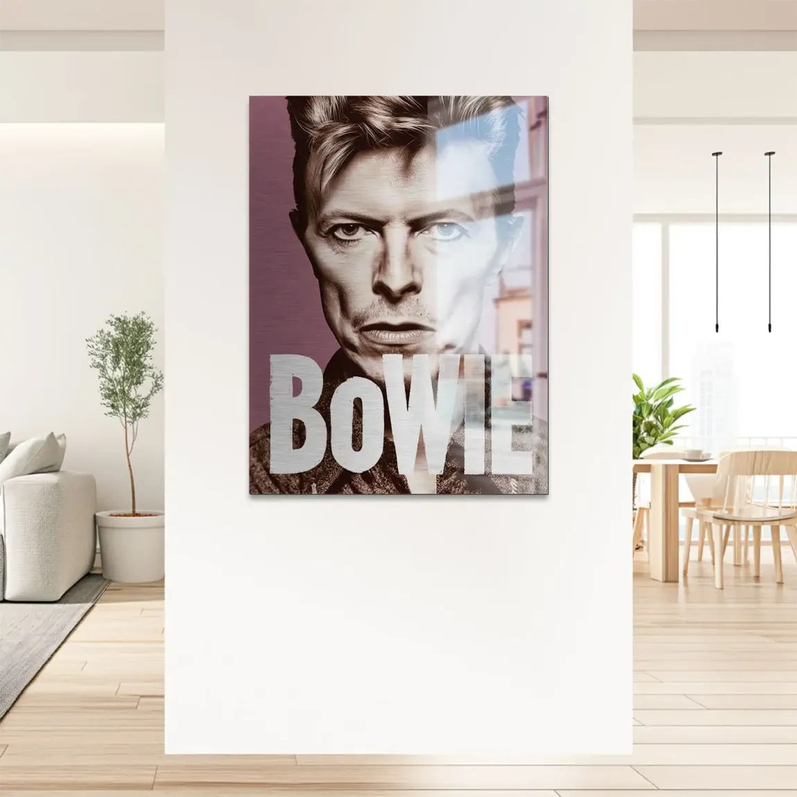 Starman Portrait Bowie Alu Gebürstet Bild
