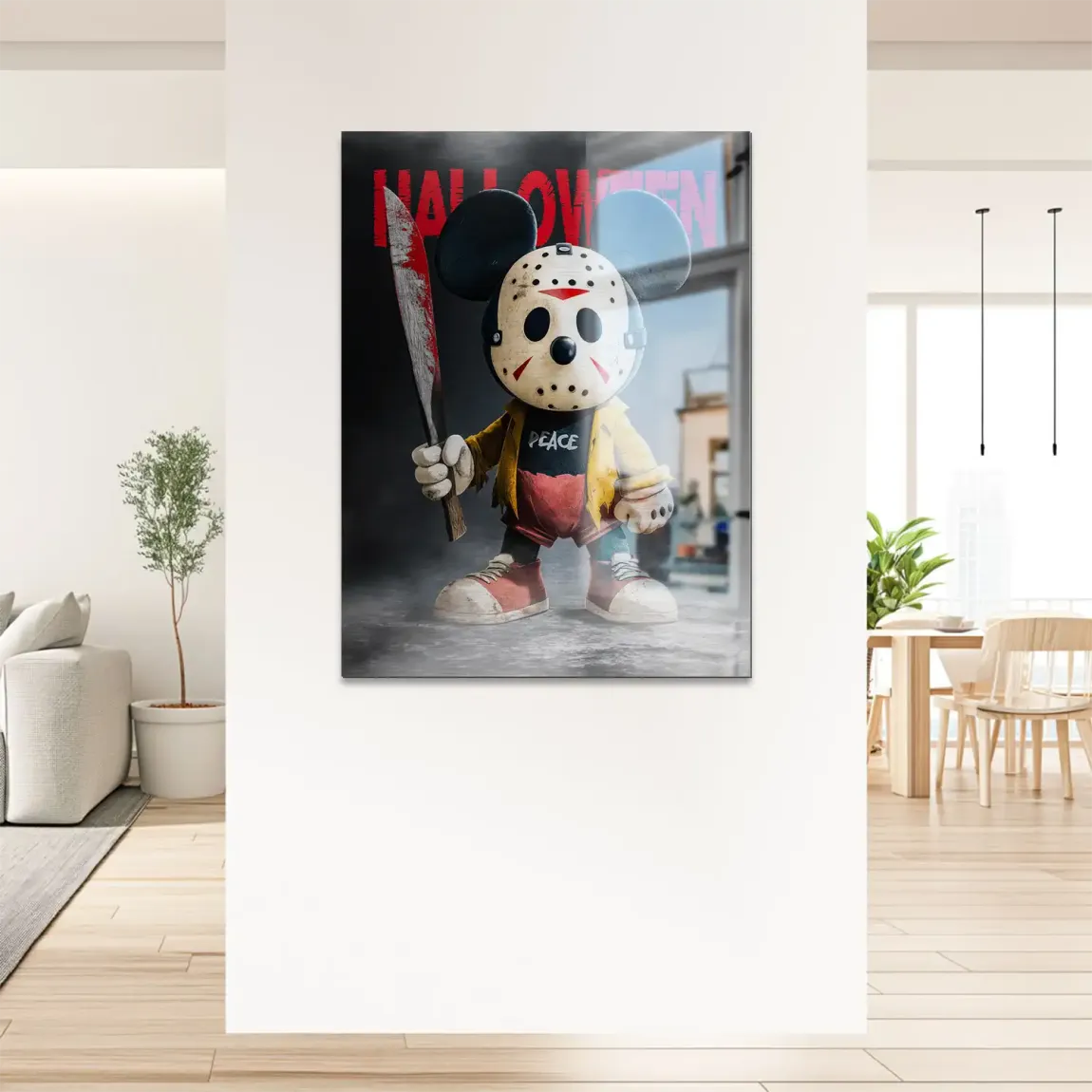 Midnight Micky Mouse Alu Gebürstet Bild