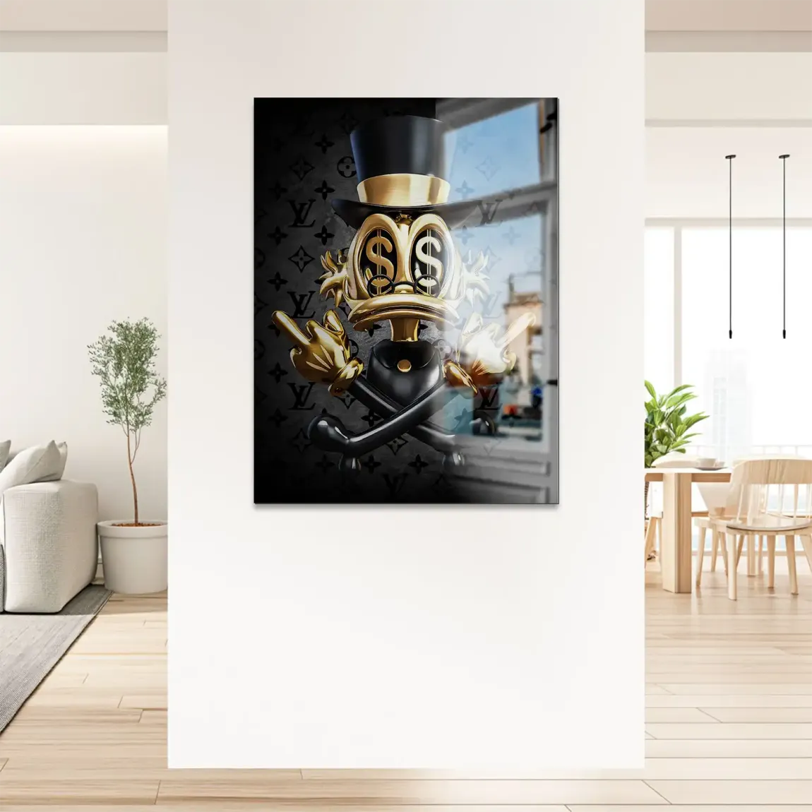 Money Skull Duck Alu Gebürstet Bild