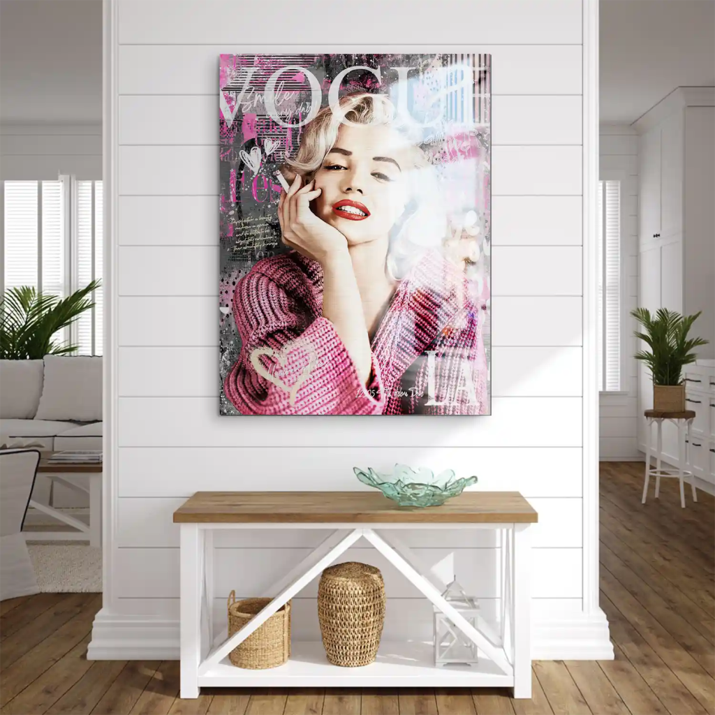 Pop Art Marilyn Monroe Vogue Alu Gebürstet INGALERIE