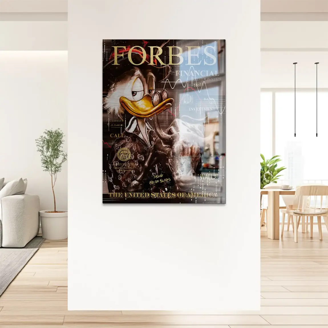 Wall Street Duck Alu Gebürstet Bild