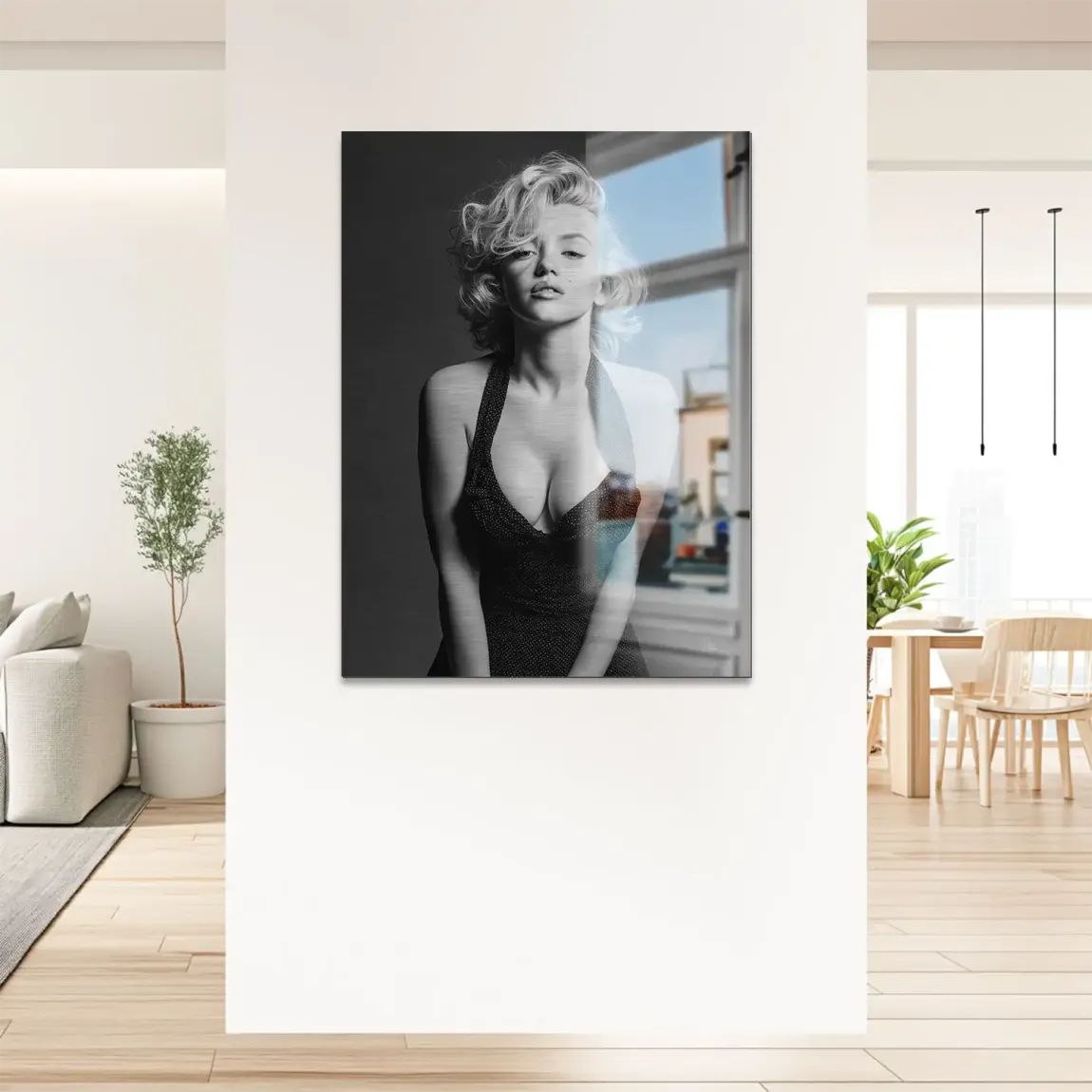 Marilyn Monroe Charm Alu Gebürstet Bild