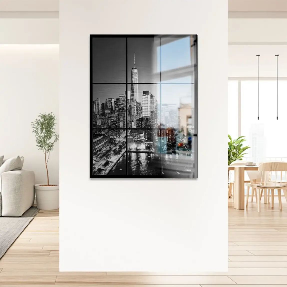 City Lights New York Alu Gebürstet Bild