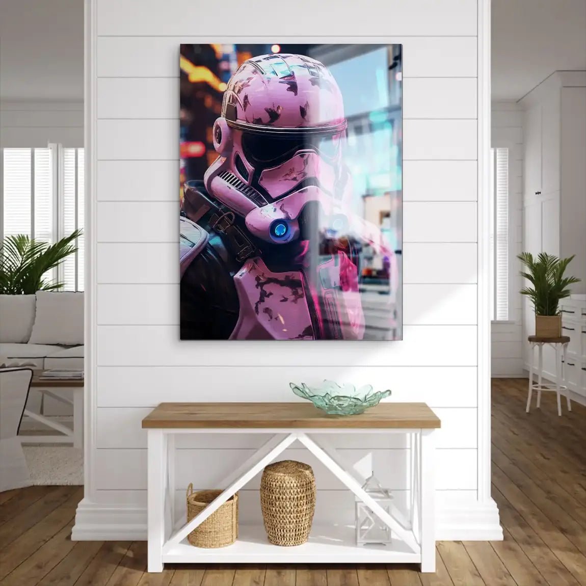 Stormtrooper Neon Style Aludibond Gebürstet INGALERIE