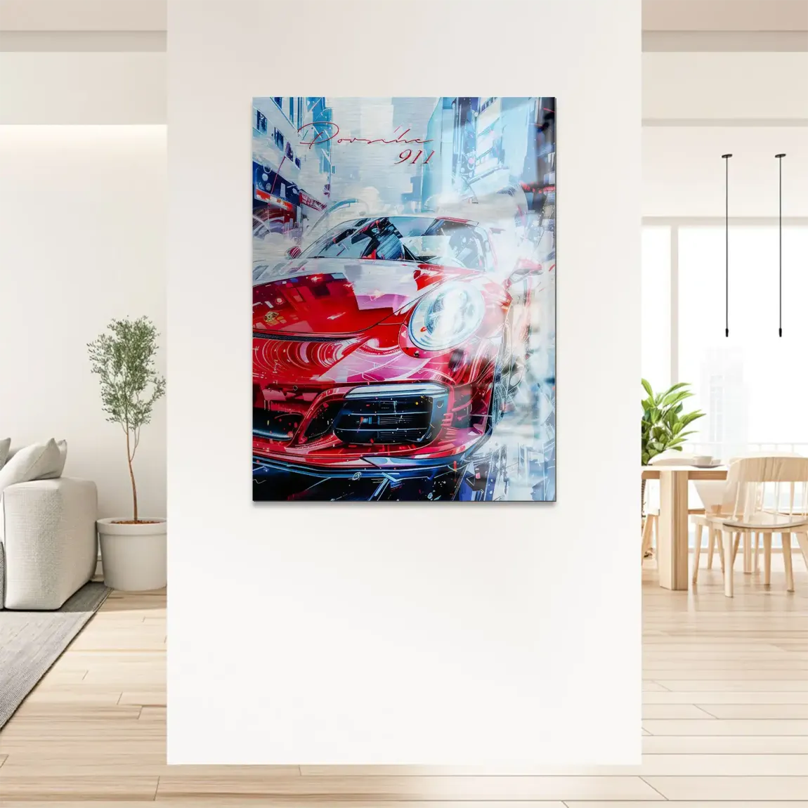 Red Pulse 911 Porsche Alu Gebürstet Bild