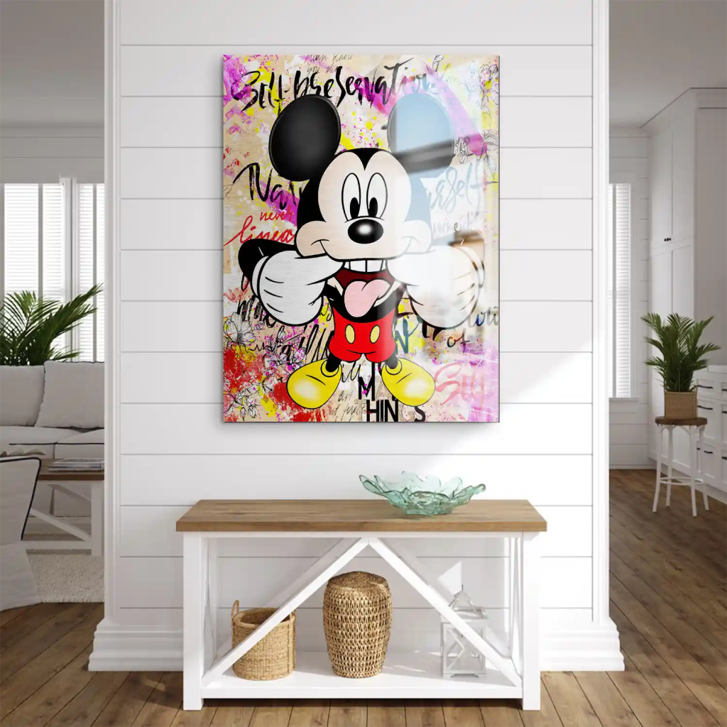 Micky Smile Pop Art Alu Gebürstet INGALERIE