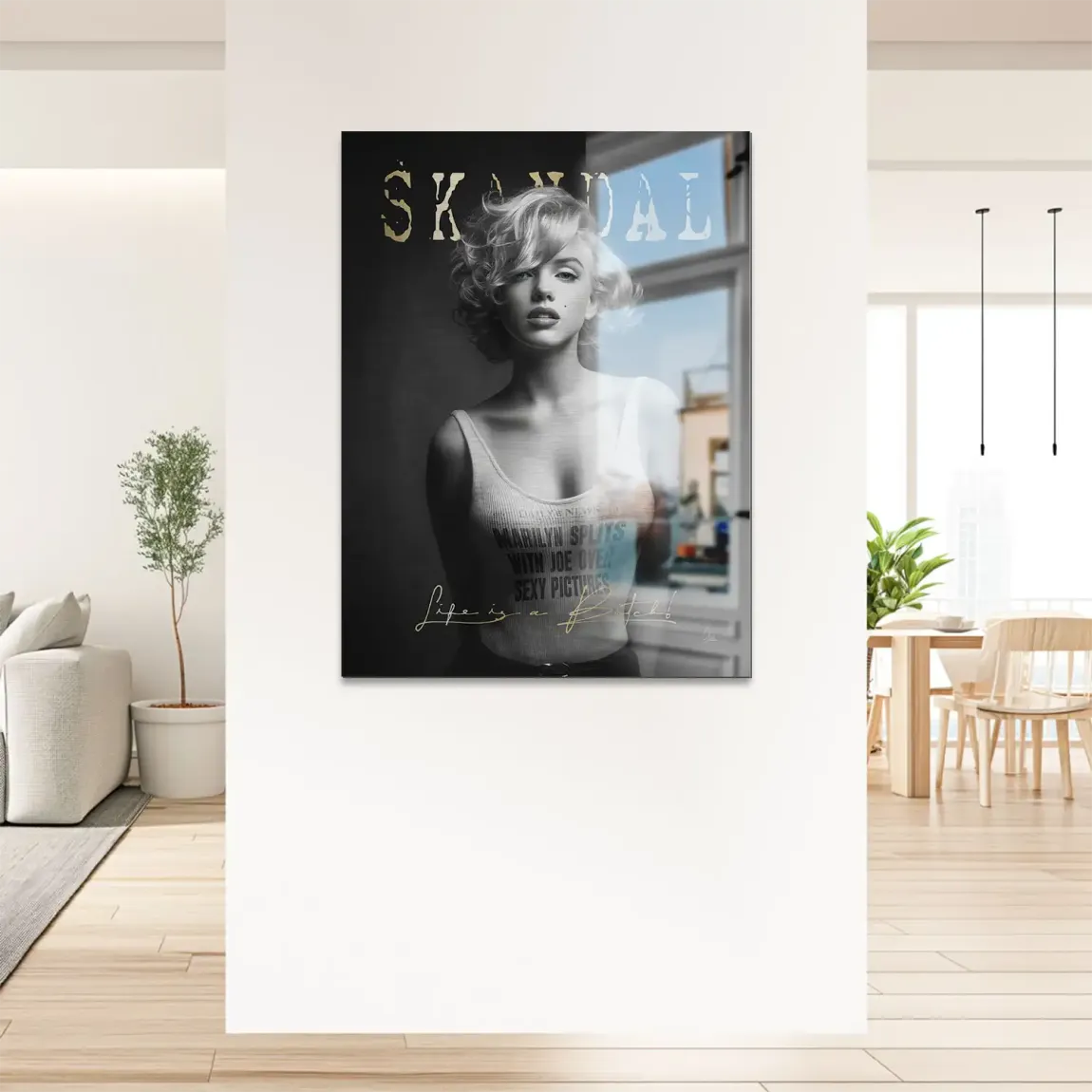 Marilyn Skandal Alu Gebürstet Bild