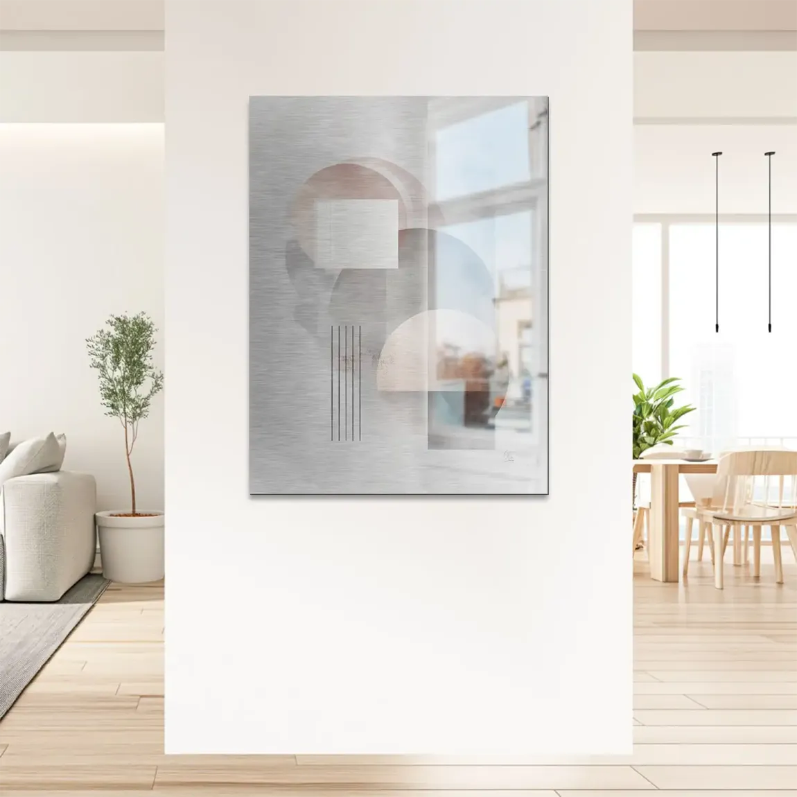 Soft Circles Alu Gebürstet Bild