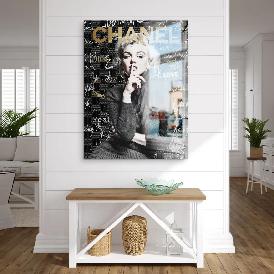 Marilyn loves Chanel Aludibond Gebürstet INGALERIE