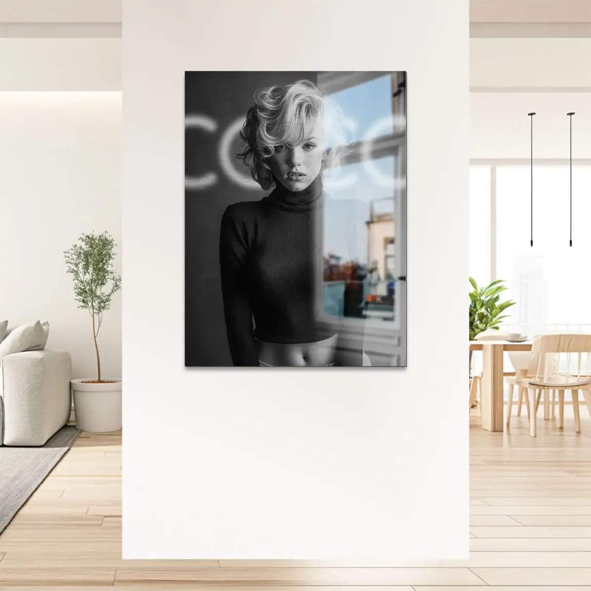 Marilyn Coco Glamour Alu Gebürstet Bild