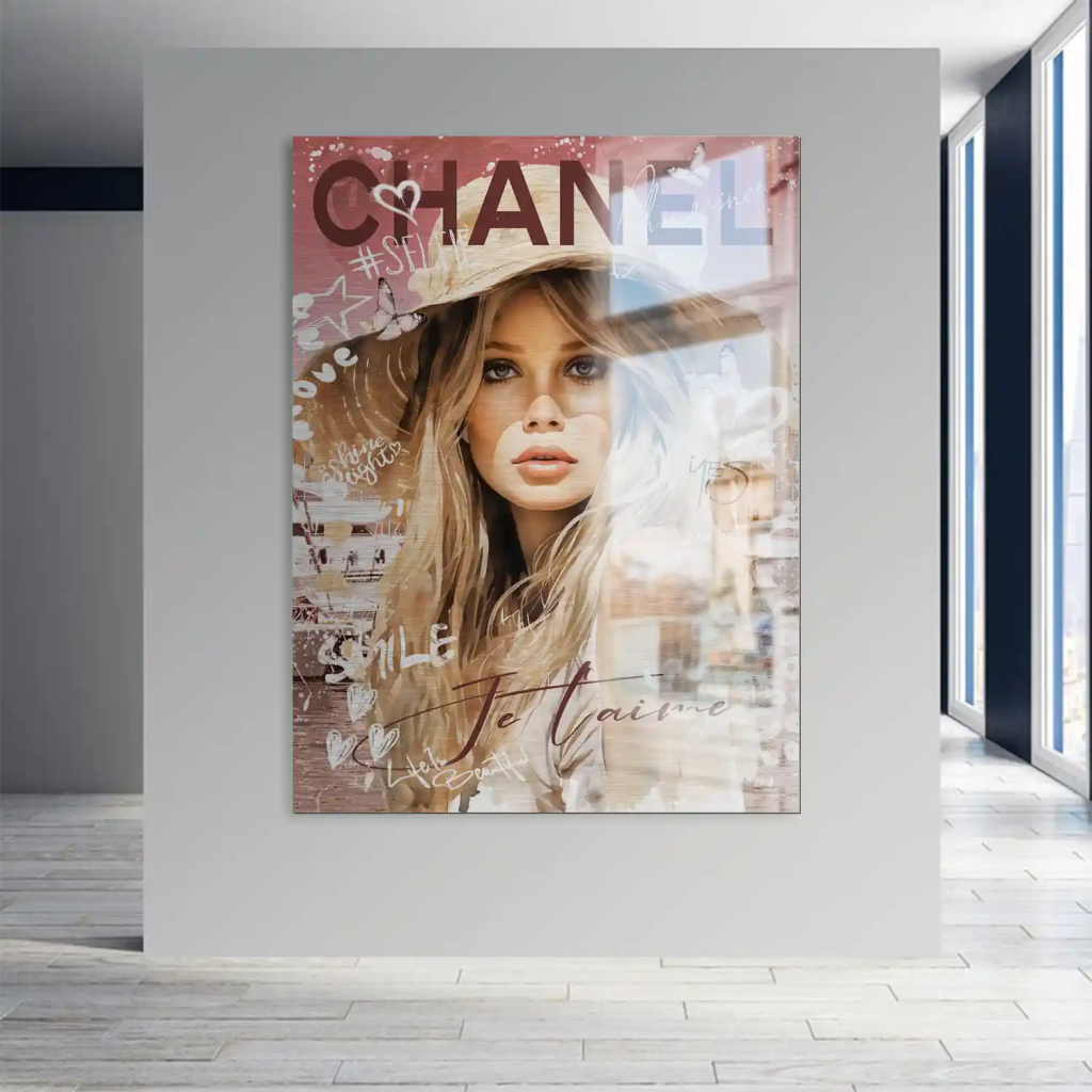 Pop Art Bardot Chanel Aludibond Gebürstet INGALERIE