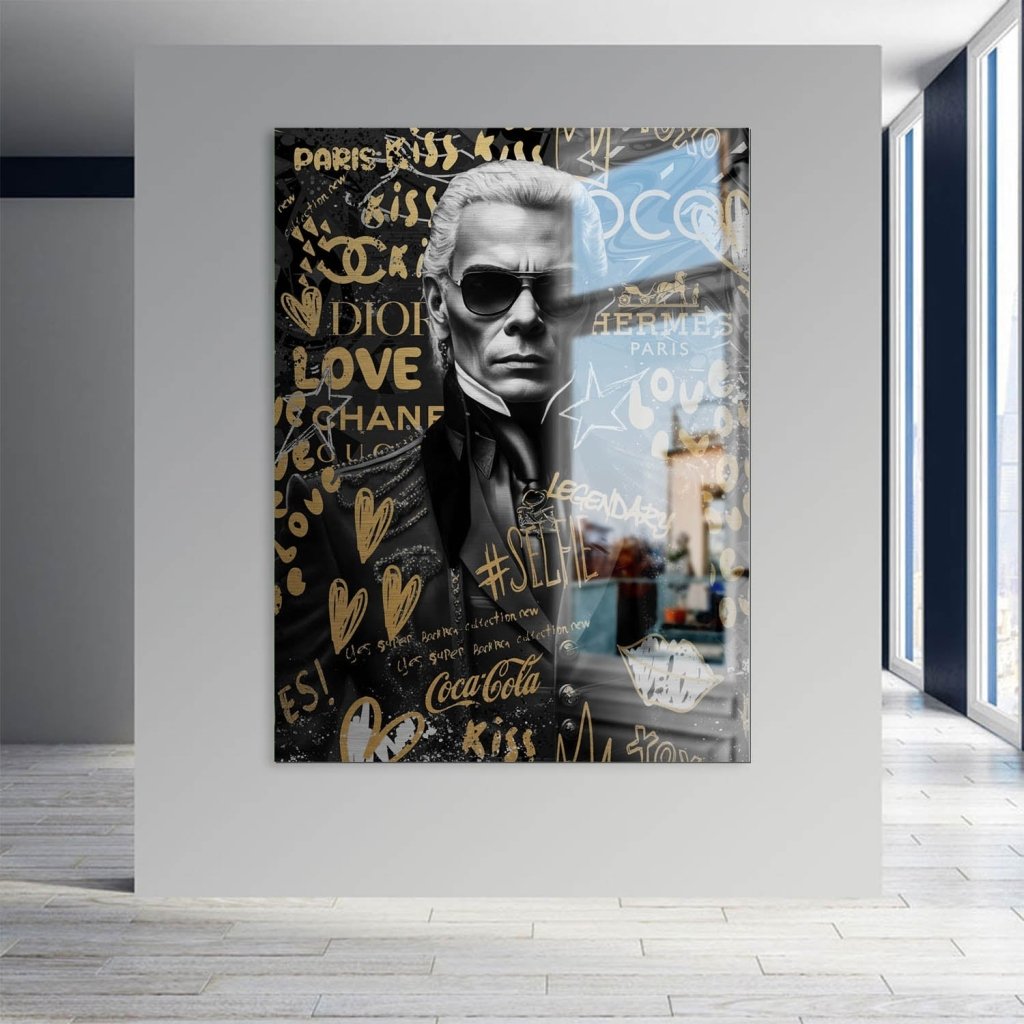 Karl Fashion Pop Art Aludibond Brush Bild INGALERIE