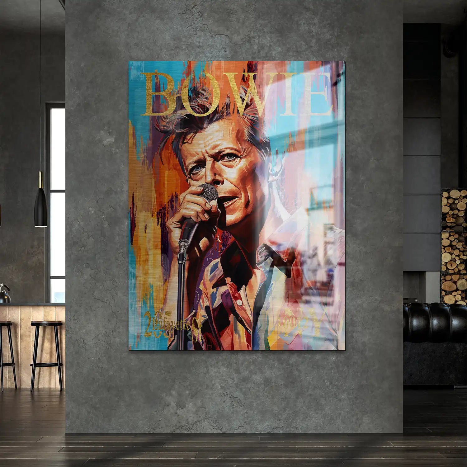 Bowie Abstrakt Style Aludibond Gebürstet INGALERIE