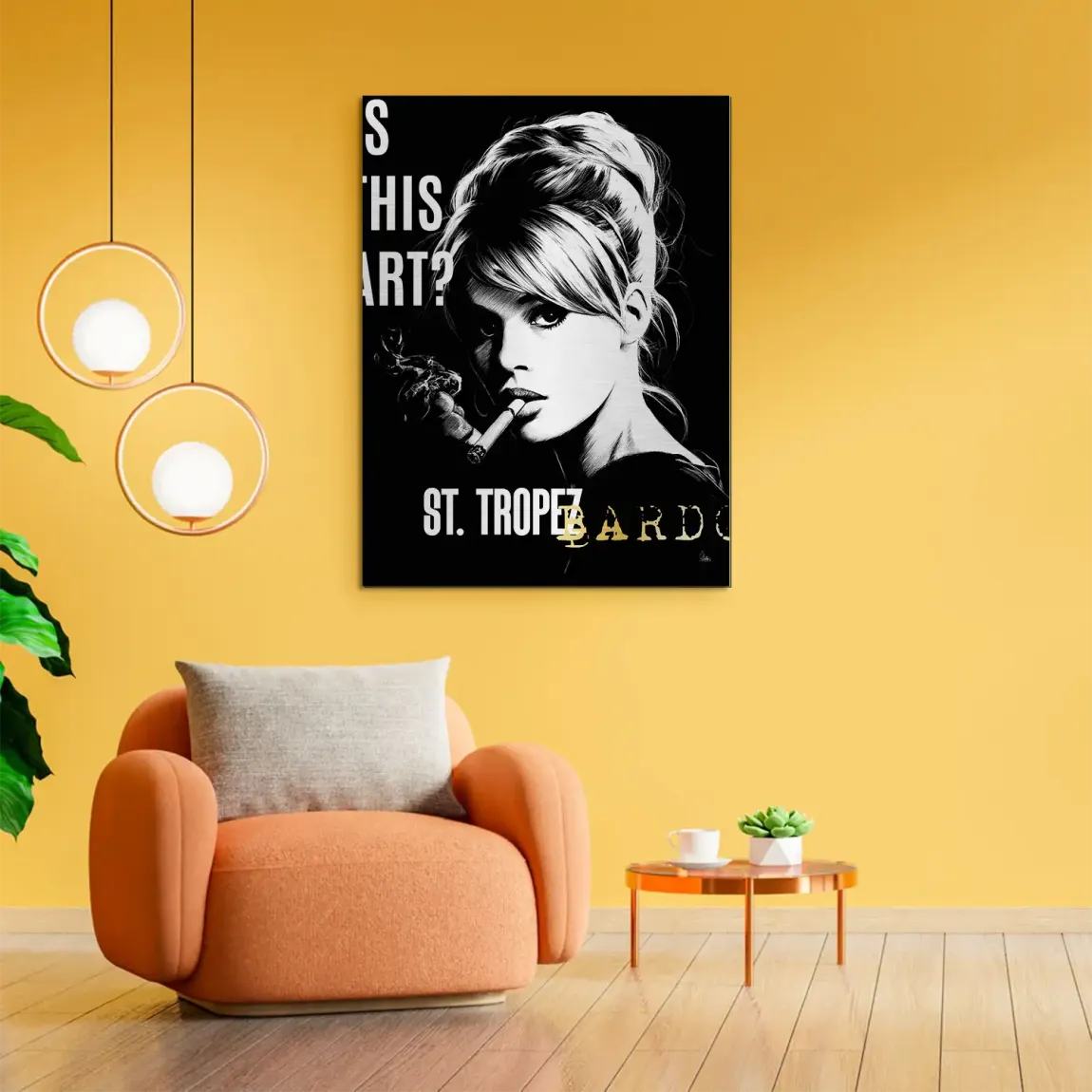 Brigitte Bardot Smoke Alu Gebürstet Bild