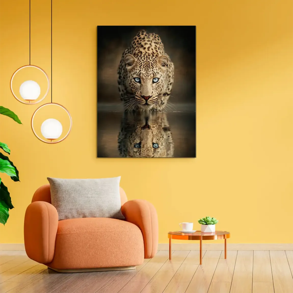 Silent Leopard Alu Gebürstet Bild