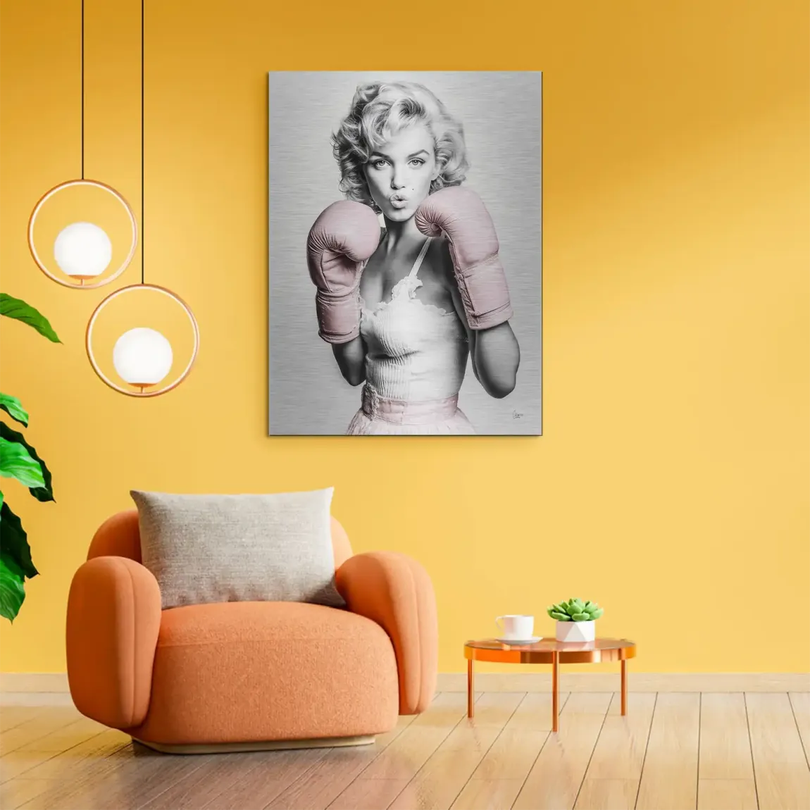 Marilyn Monroe Punch Alu Gebürstet Bild