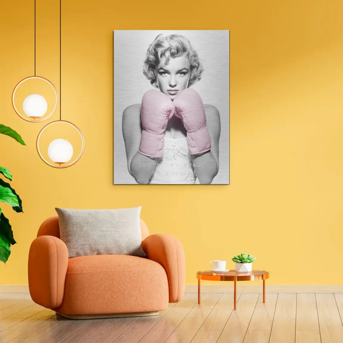 Boxing Marilyn Monroe Alu Gebürstet Bild