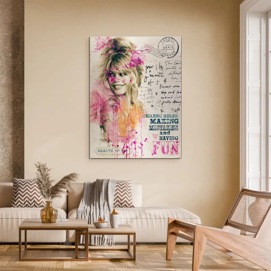 Bardot Paris Aluminiumbild gebürstet