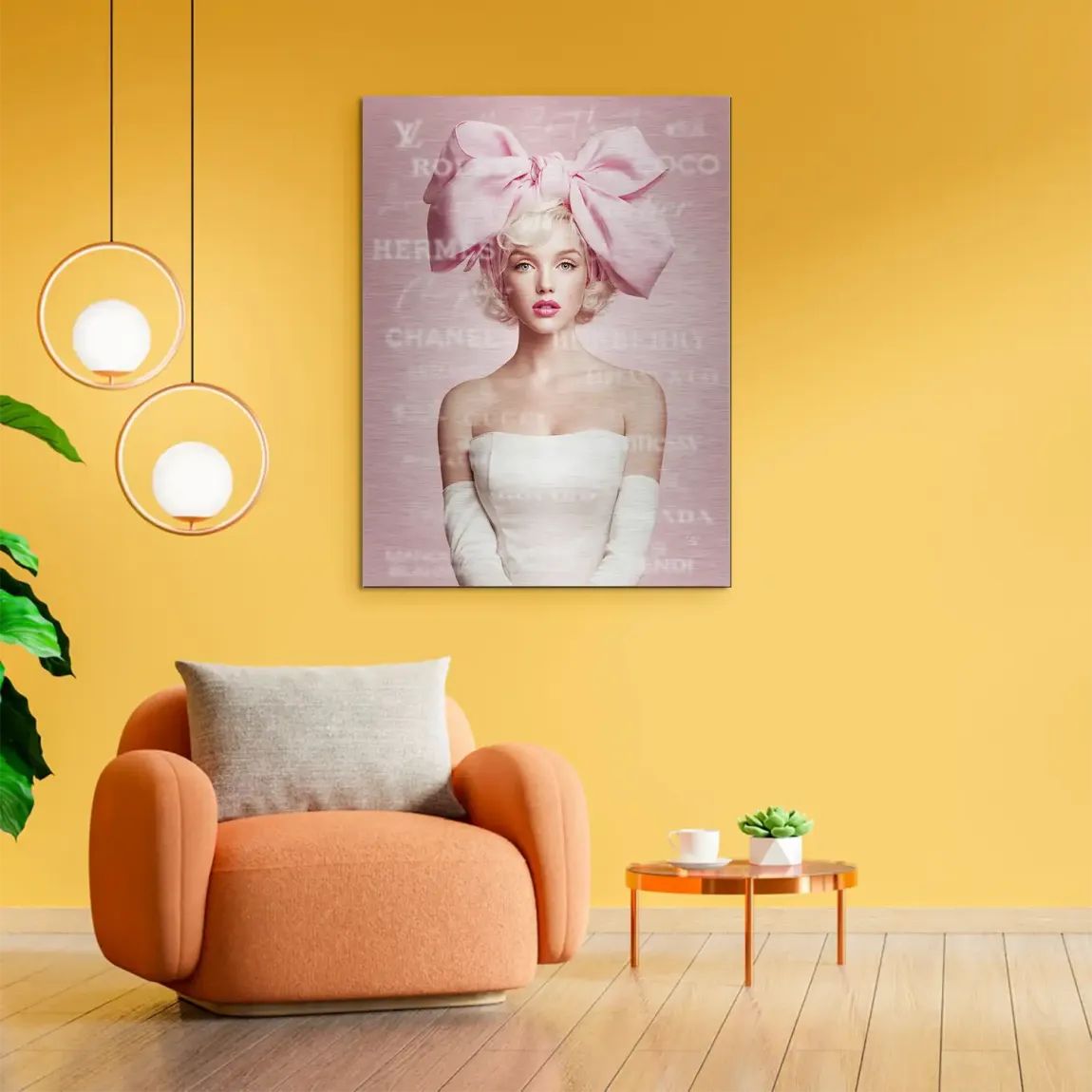 Marilyn Monroe Couture Pop Art Alu Gebürstet Bild