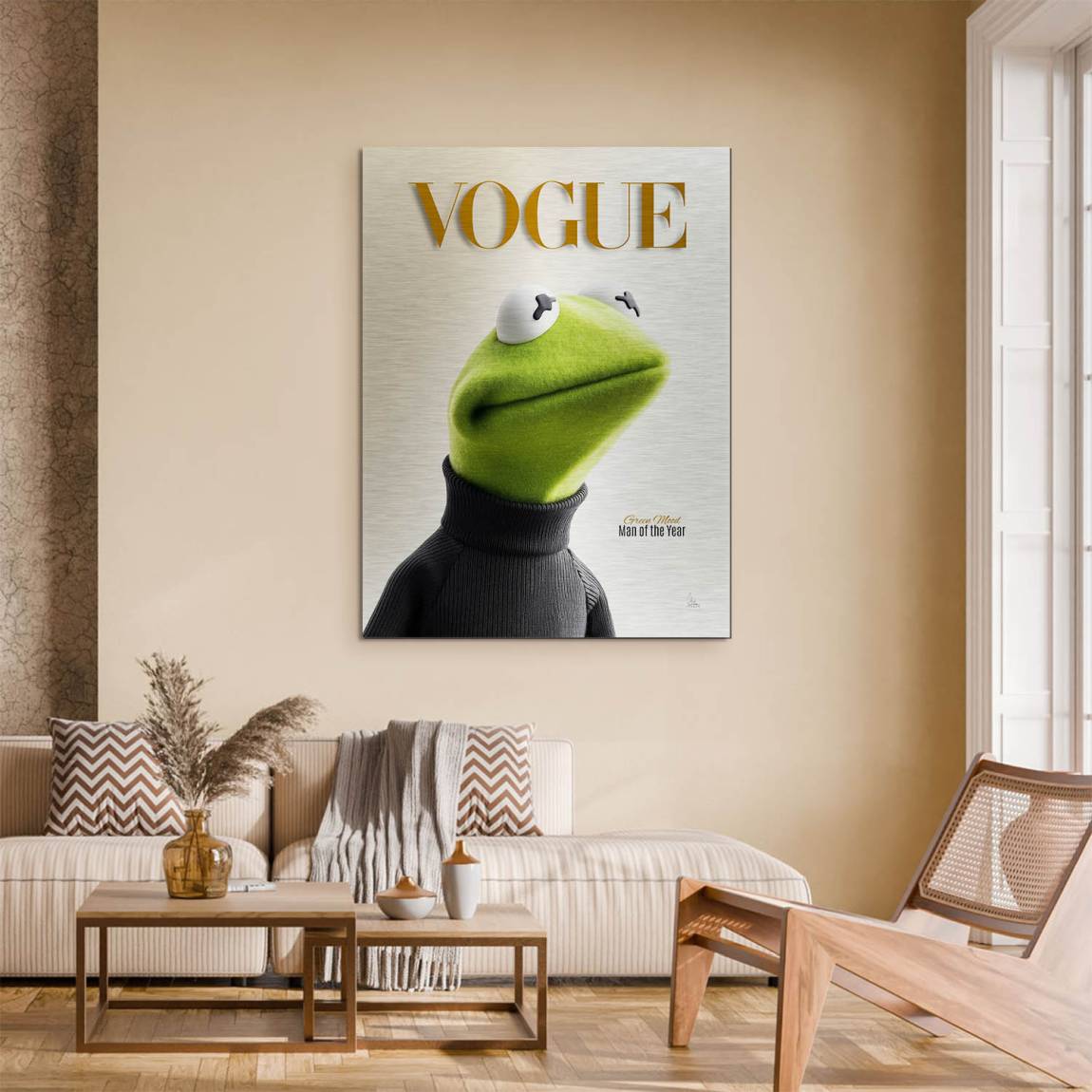 Kermit Couture Aluminiumbild gebürstet