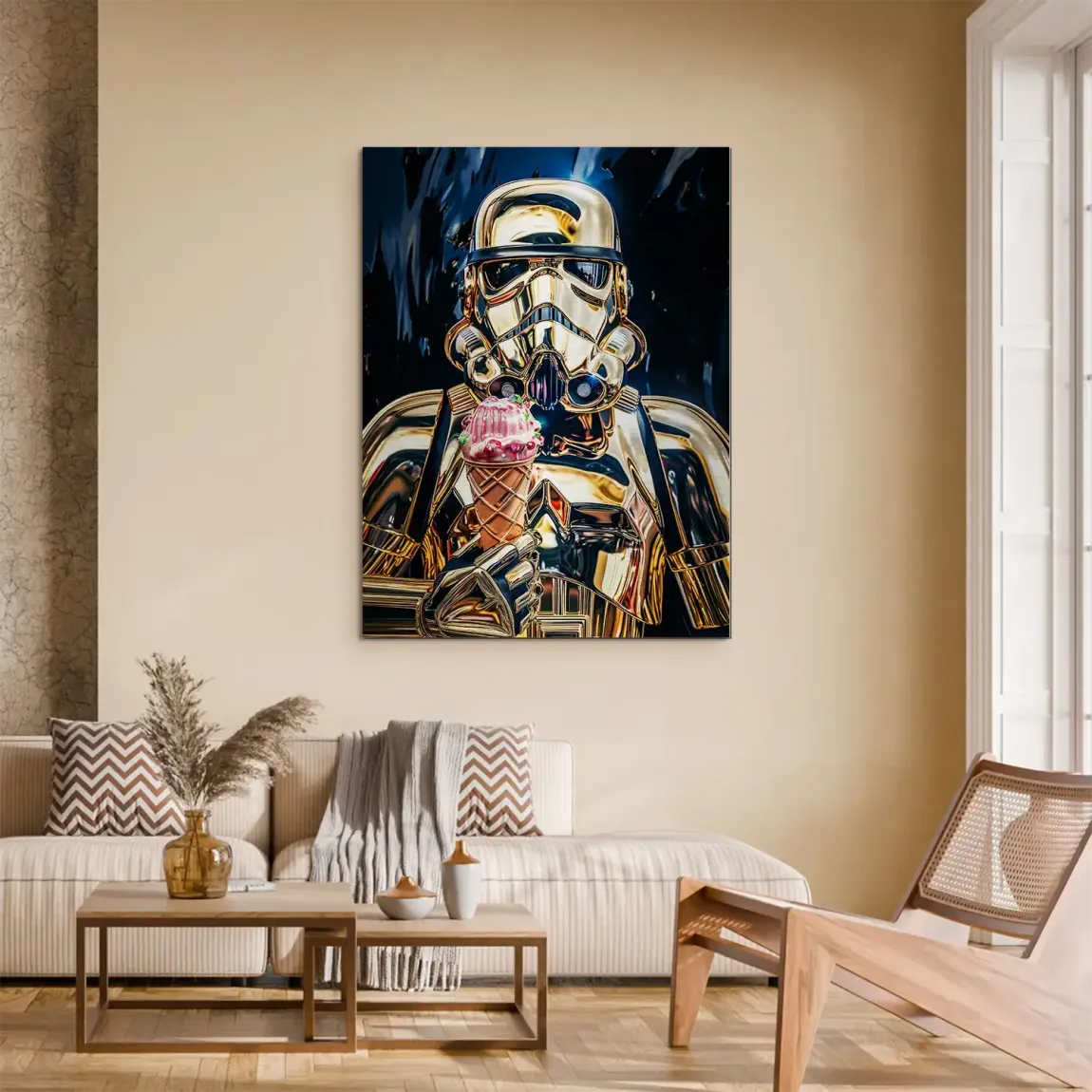 Stormtrooper Eis Aluminiumbild gebürstet