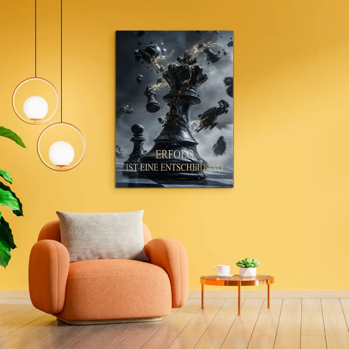 Schwarze Entscheidung Alu Gebürstet Bild