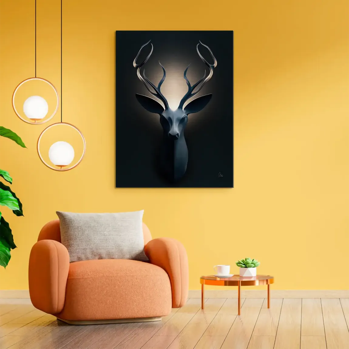 Majestätischer Hirsch Alu Gebürstet Bild