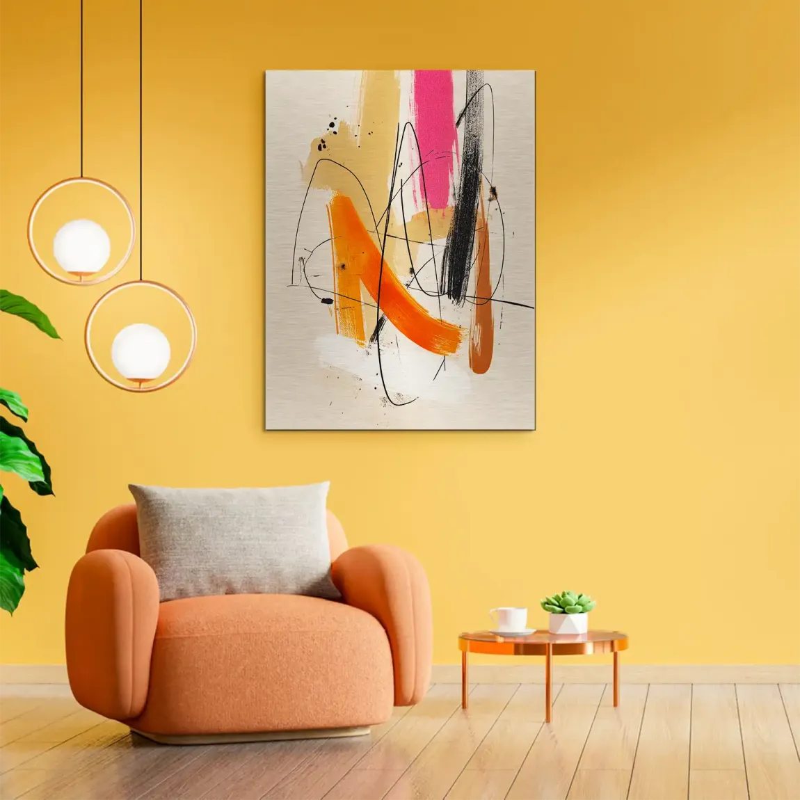 Freie Dynamik Abstrakt Alu Gebürstet Bild