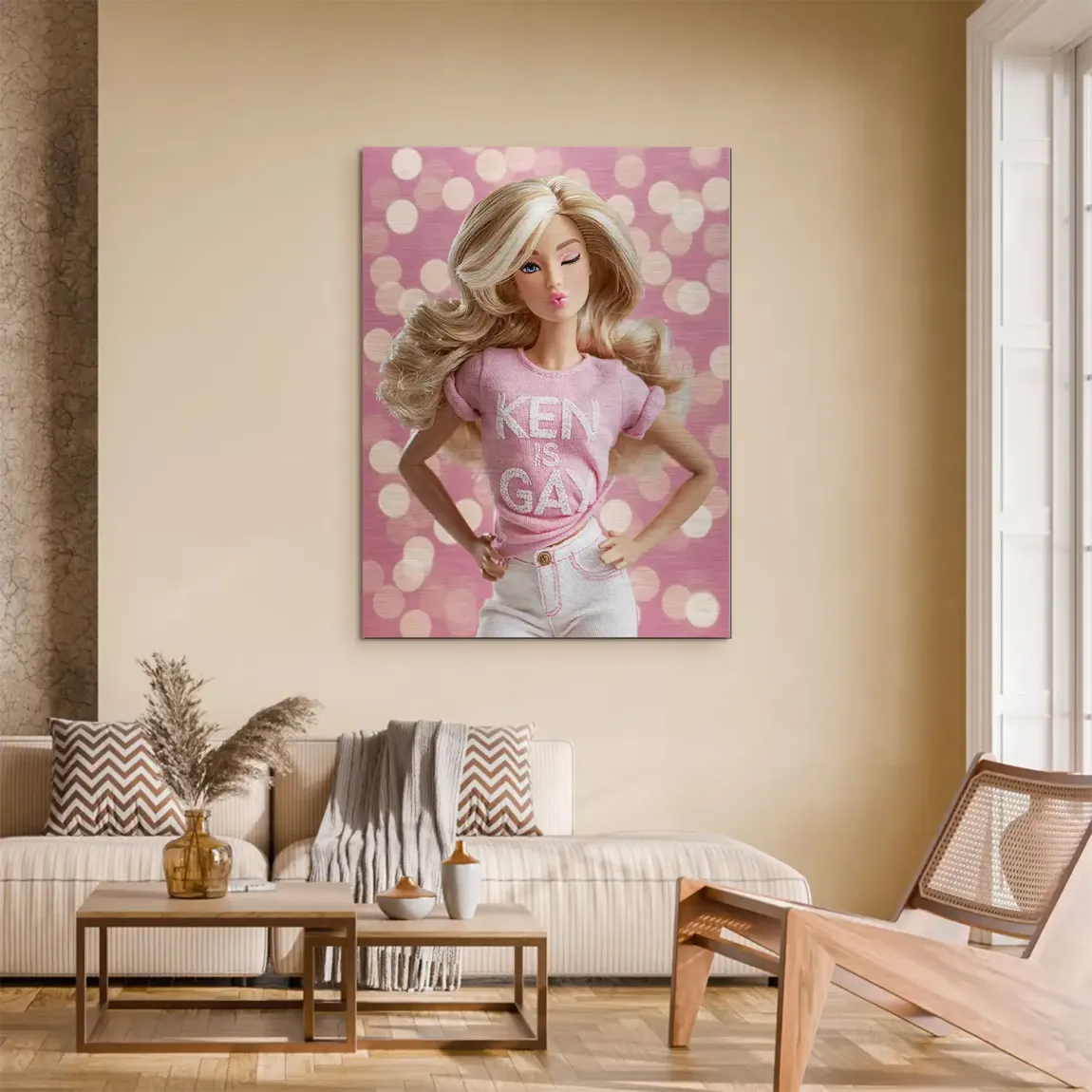 Barbie Ken is Gay Aluminiumbild gebürstet