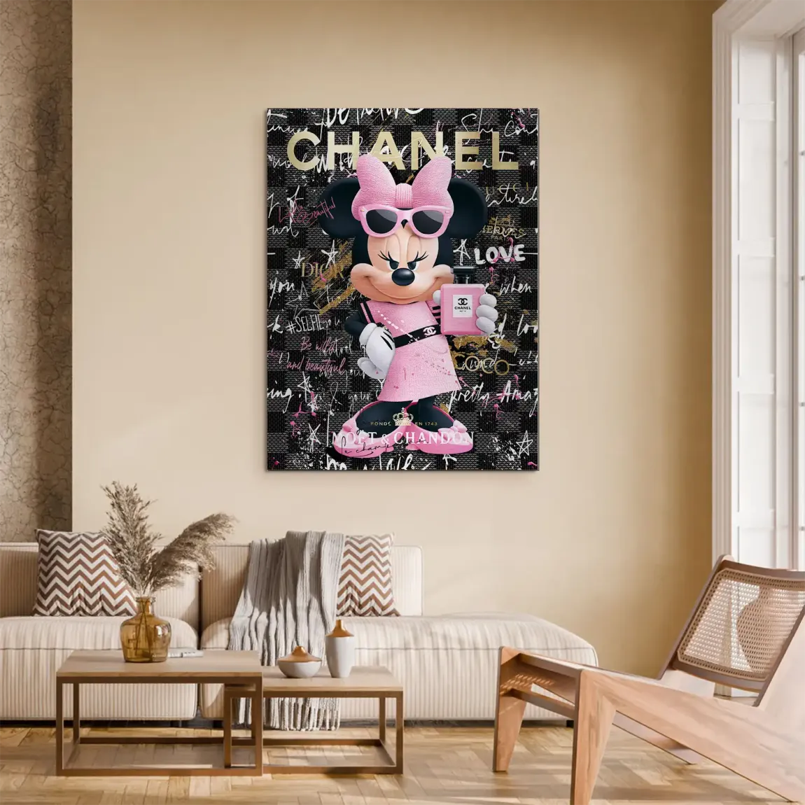 Minnie Couture Aluminiumbild gebürstet