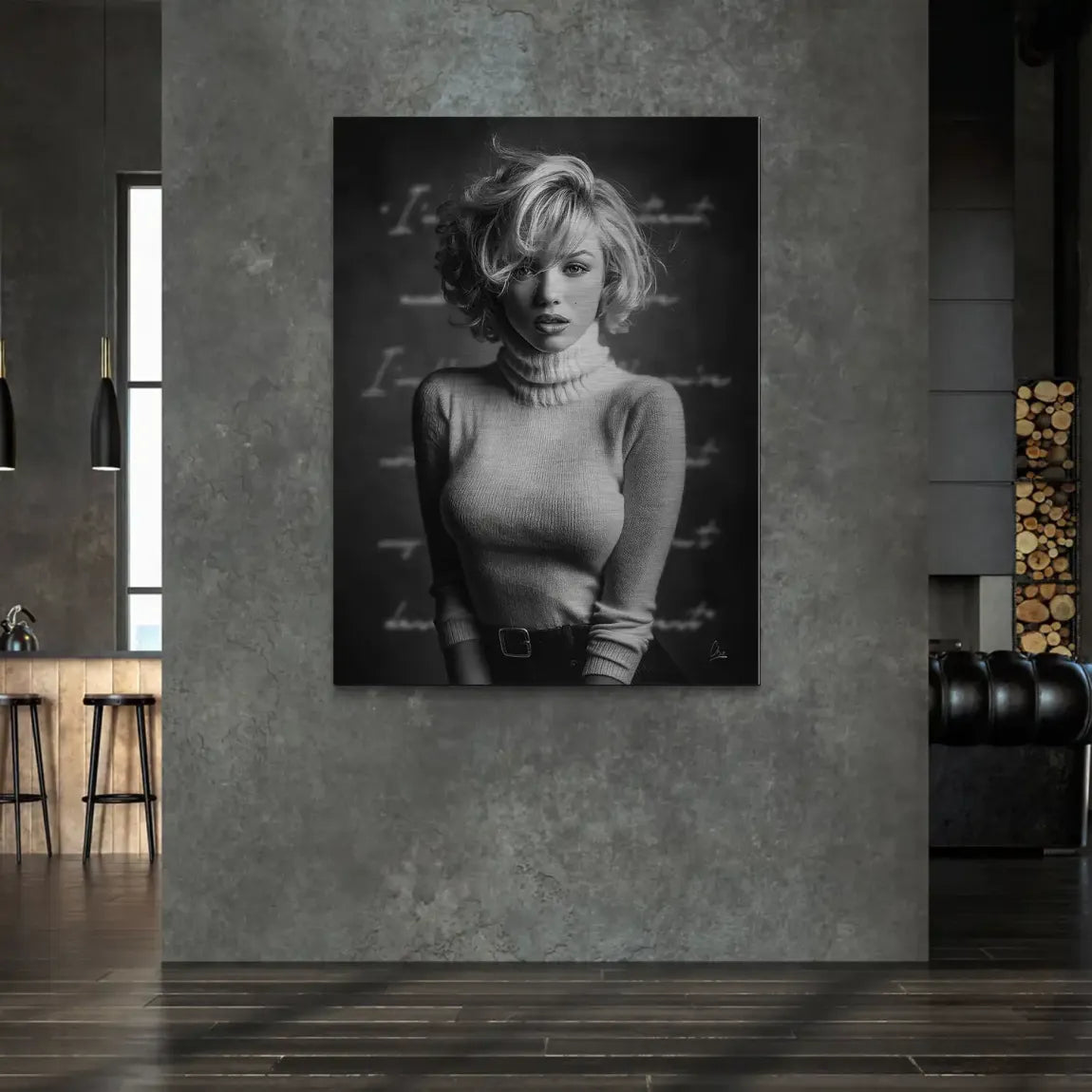 Marilyn Ikone Alu Gebürstet Bild