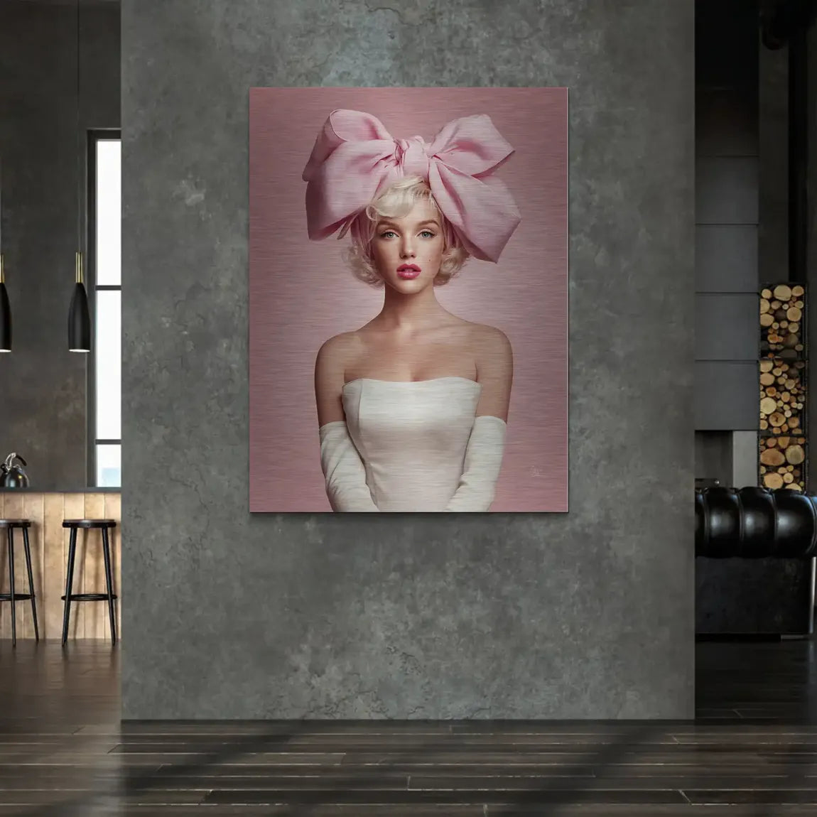 Marilyn Monroe Rosé Alu Gebürstet Bild