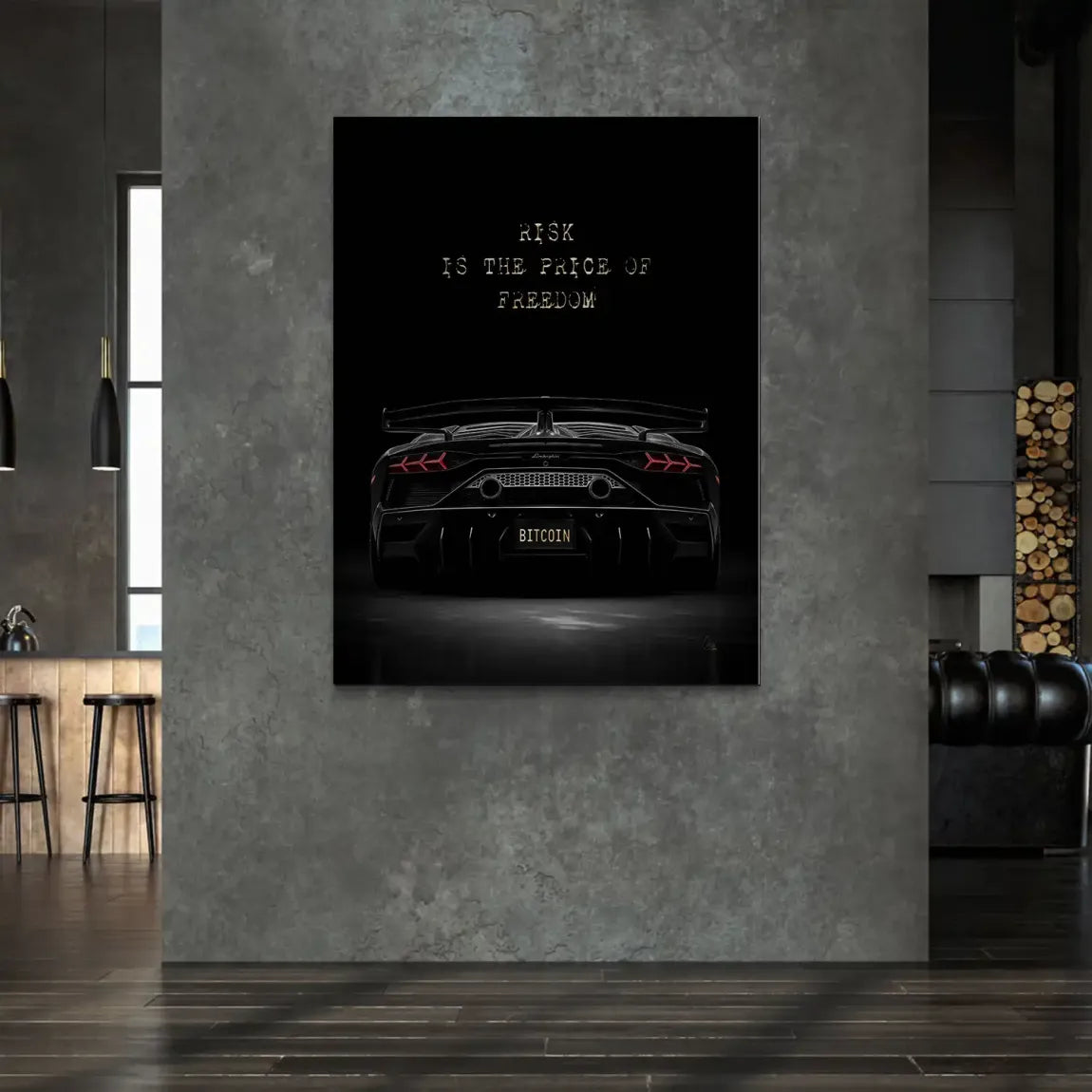 Lambo Bitcoin Alu Gebürstet Bild