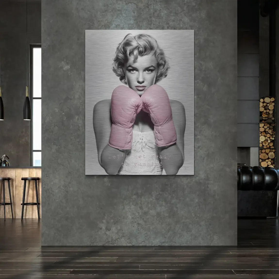 Boxing Marilyn Monroe Alu Gebürstet Bild