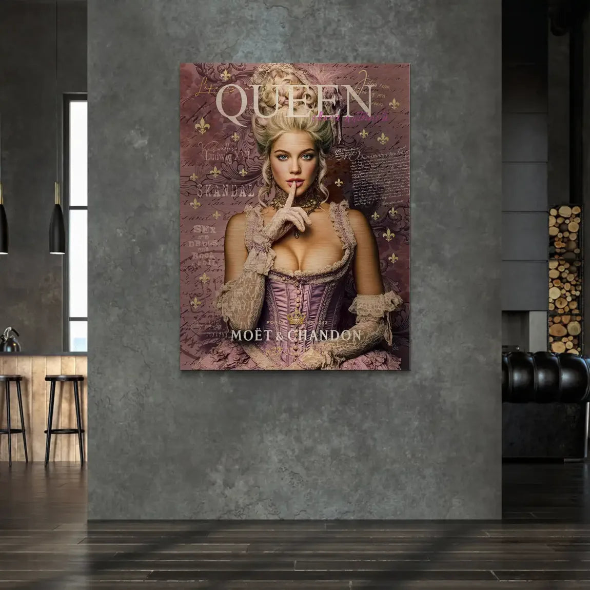 Marie Antoinette Rebell Art Alu Gebürstet Bild