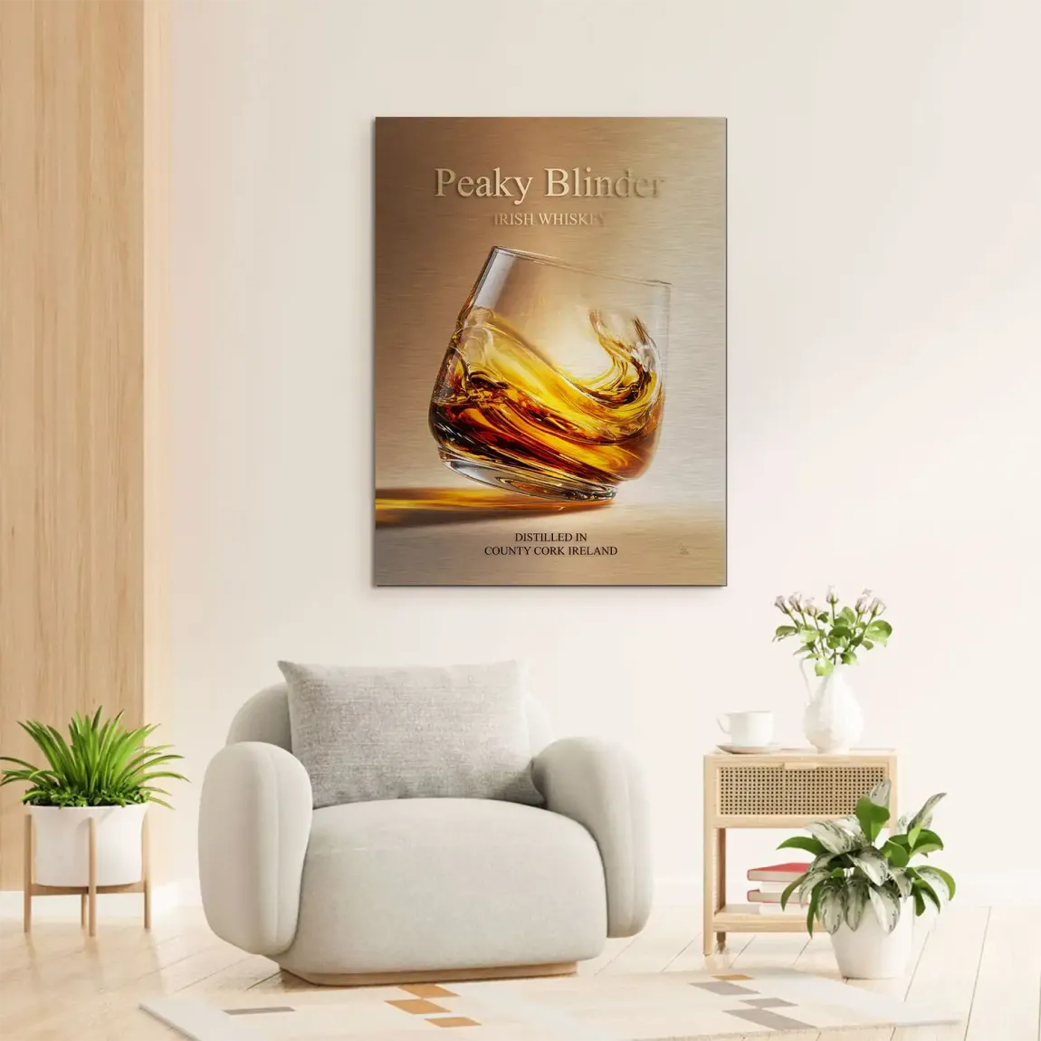 Peaky Whiskey Aluminiumbild gebürstet