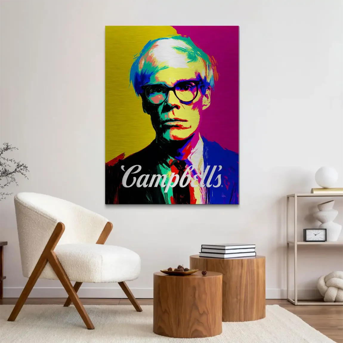 Campbell Popart Aluminiumbild gebürstet