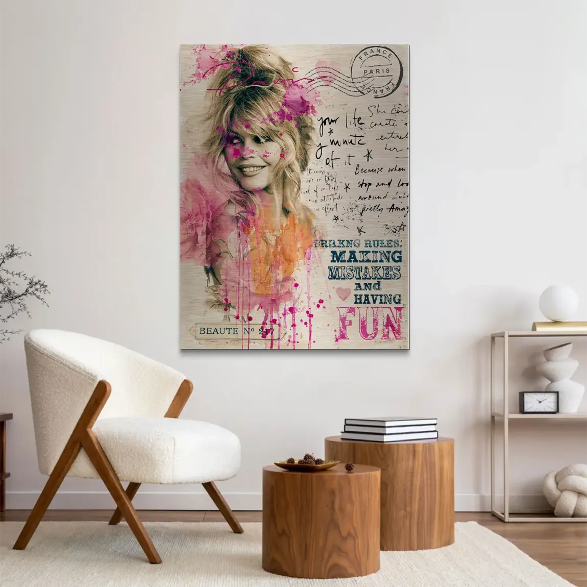 Bardot Paris Aluminiumbild gebürstet