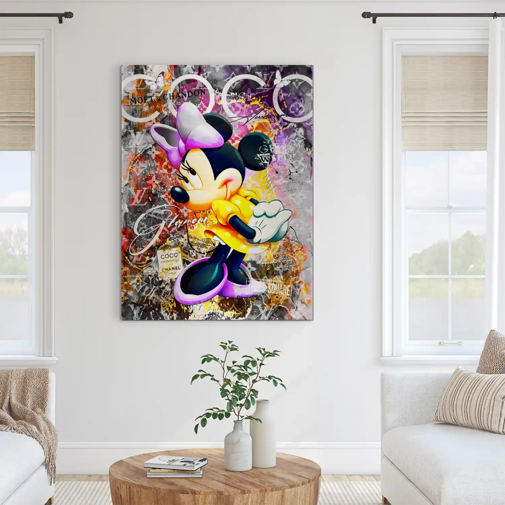 Minnie Maus Glamour Pop Art Alu Gebürstet INGALERIE