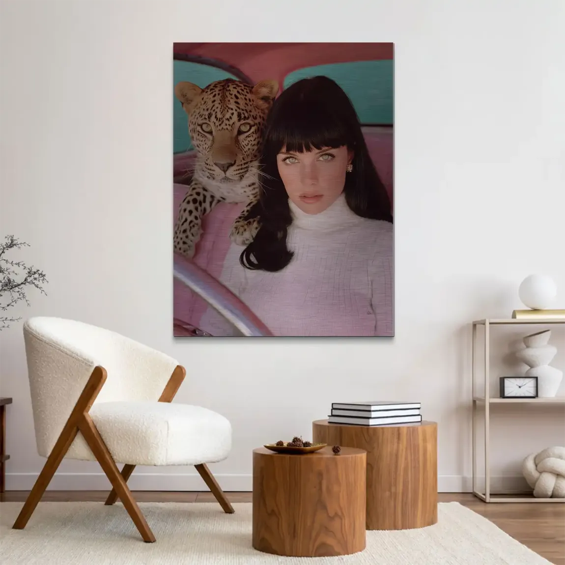Leopard Diva Aluminiumbild gebürstet