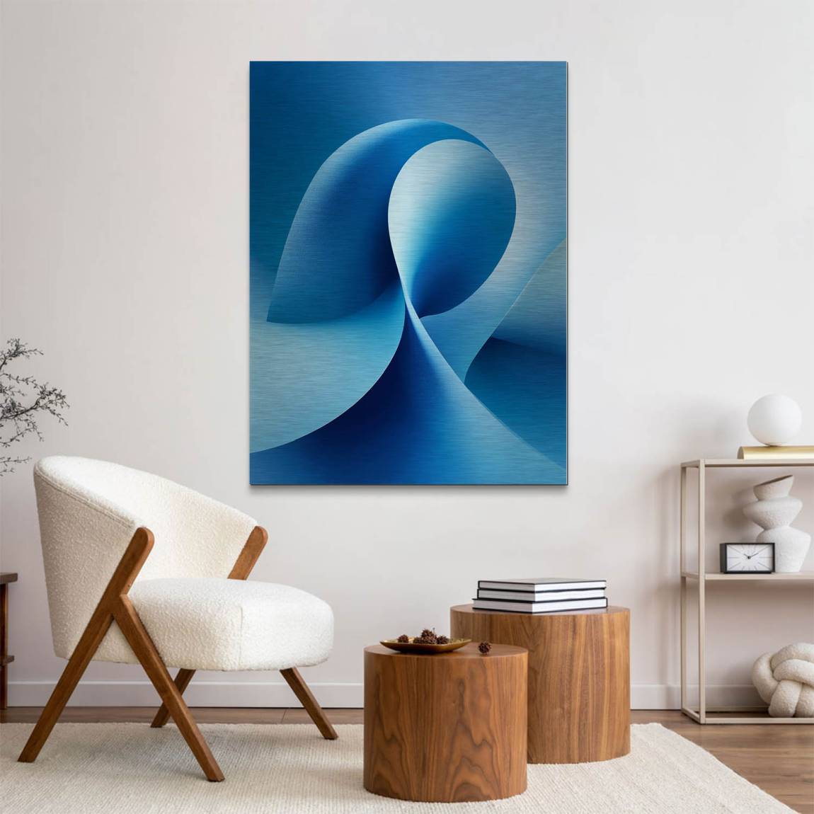 Blaue Welle Aluminiumbild gebürstet