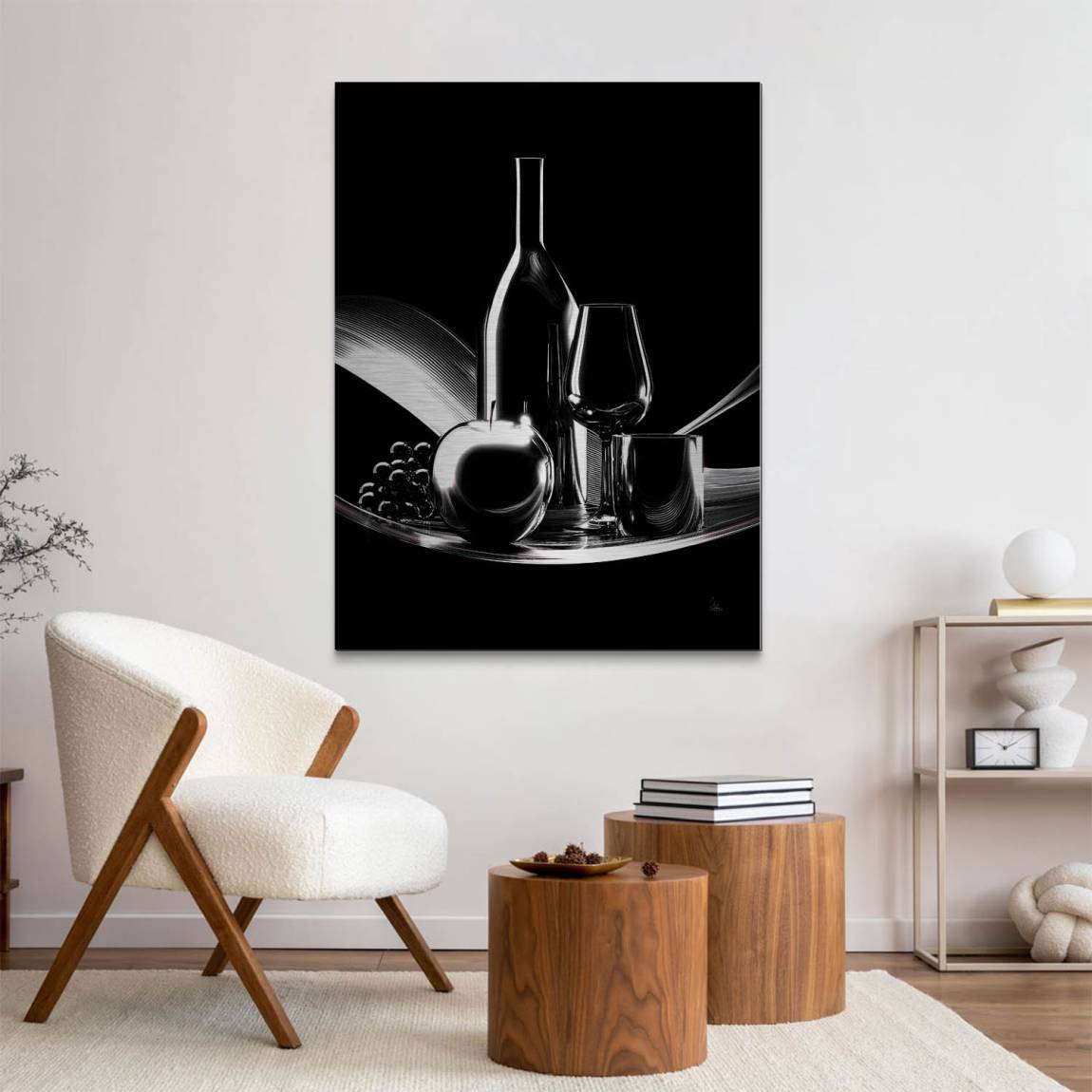 Wein Noir Aluminiumbild gebürstet