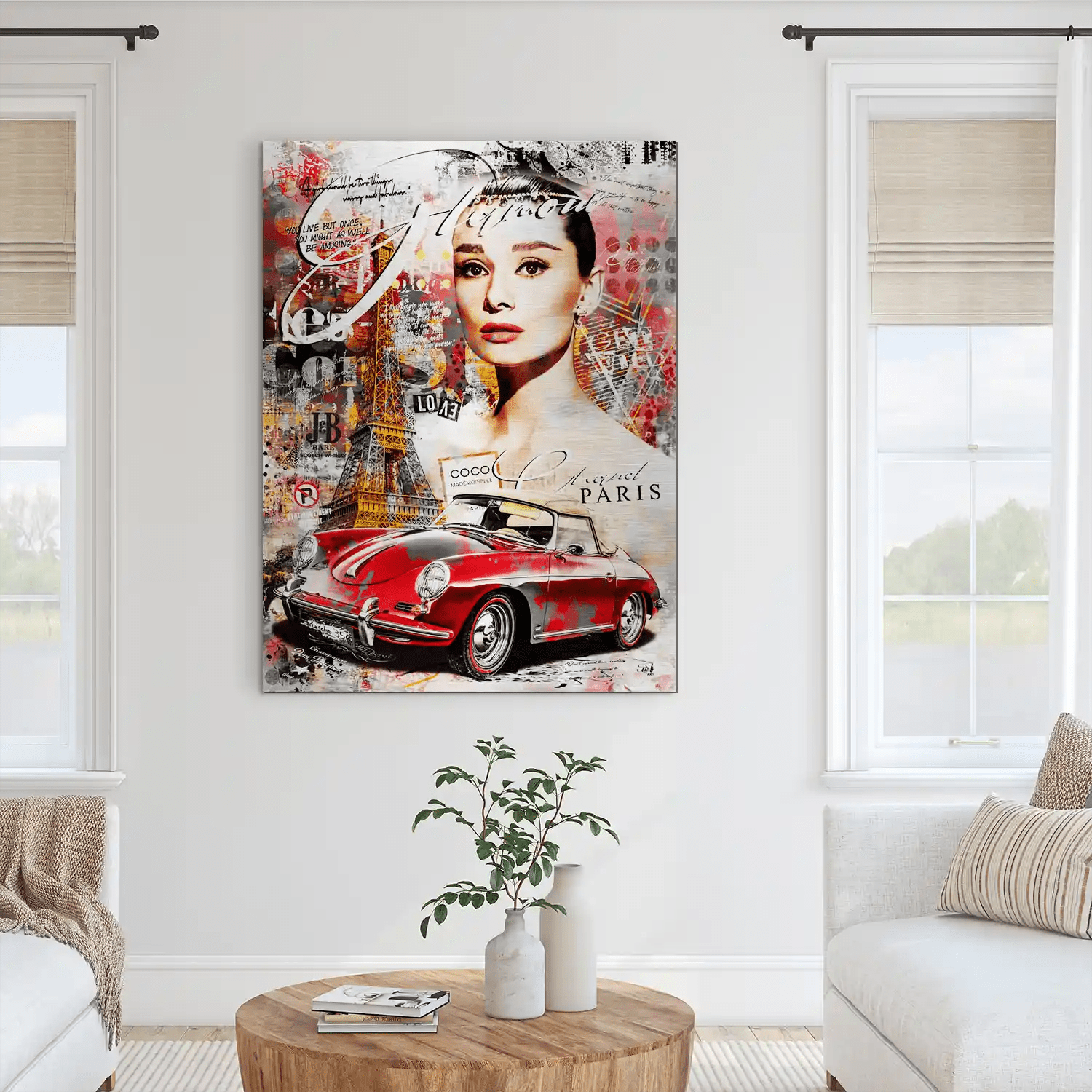 Audrey Porsche Pop Art AluDibond Bild INGALERIE